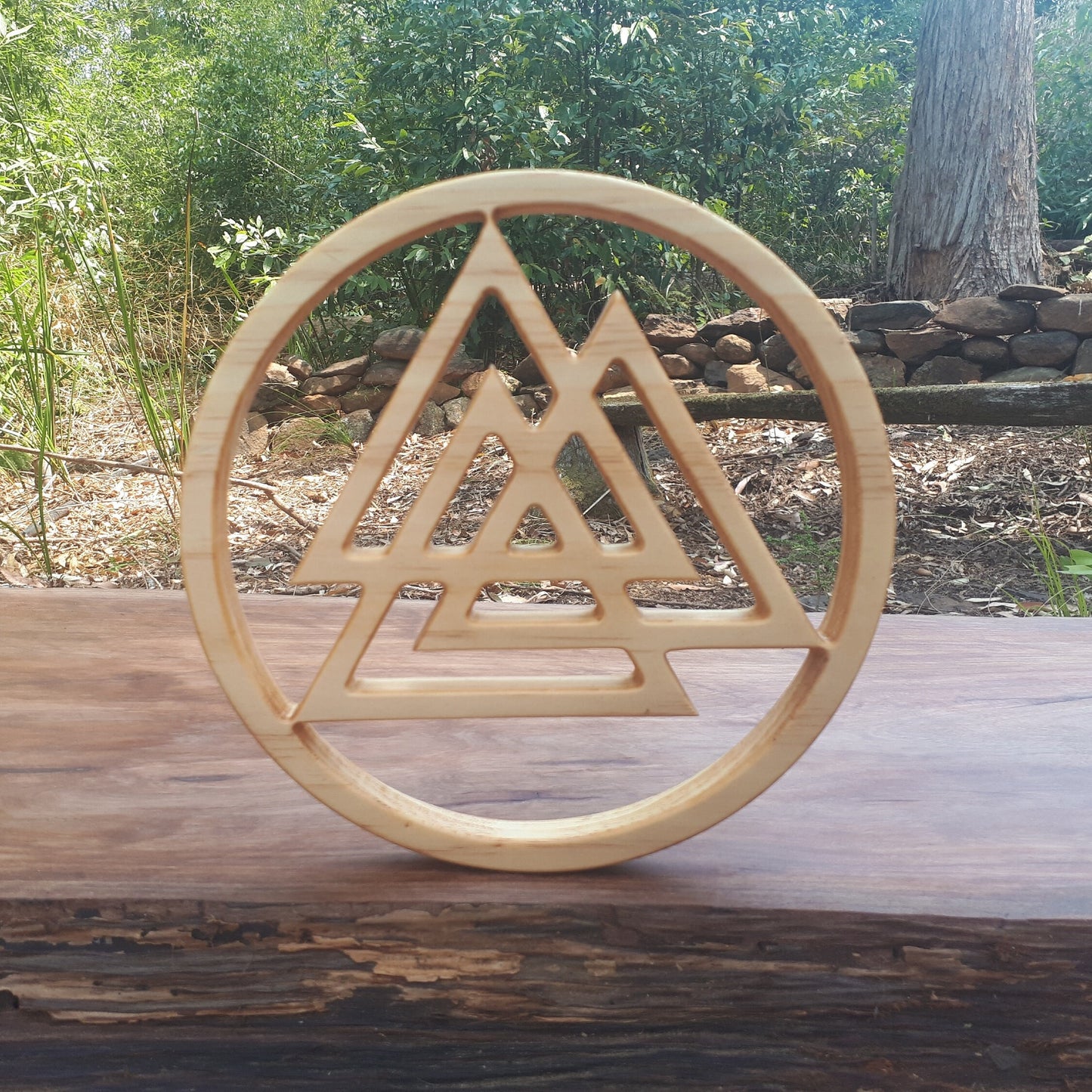 Wooden Valknut Wall Hanger