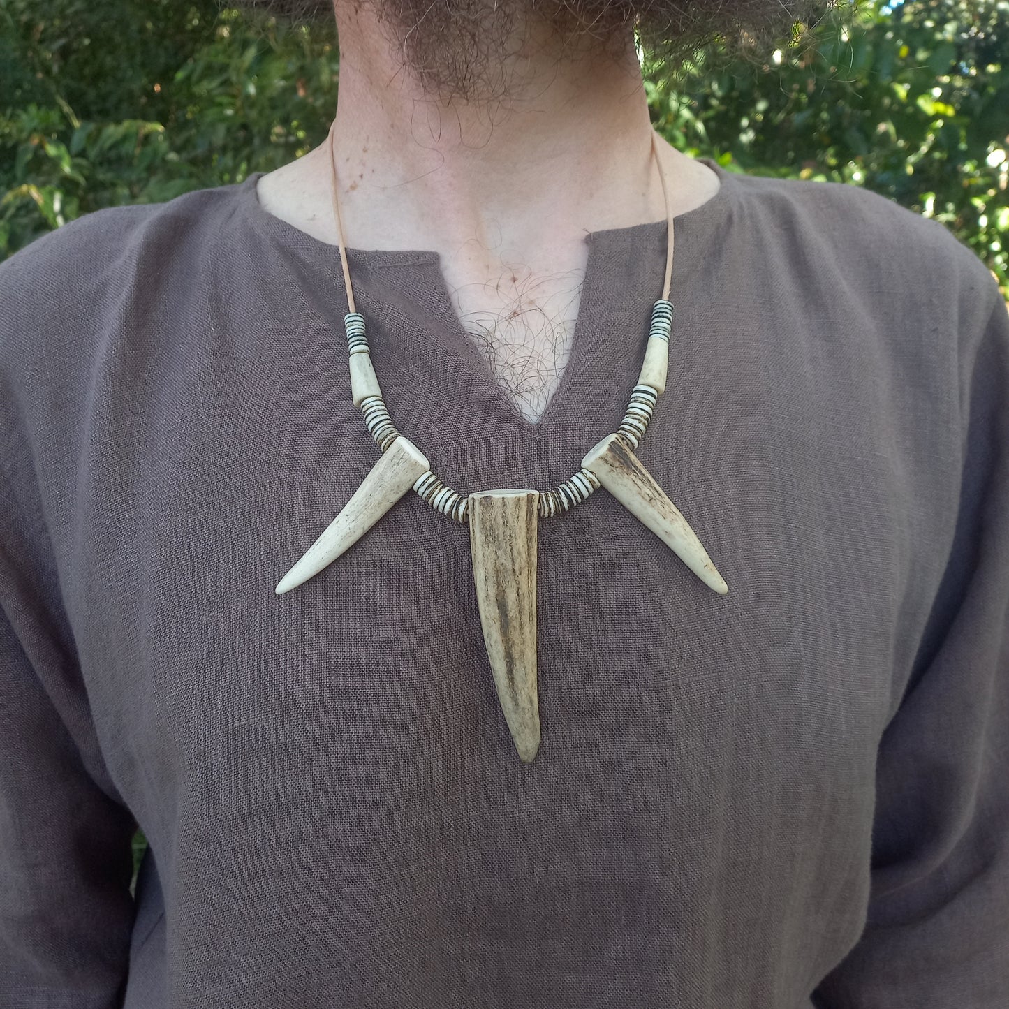 Deer Antler Tip Necklace (A)