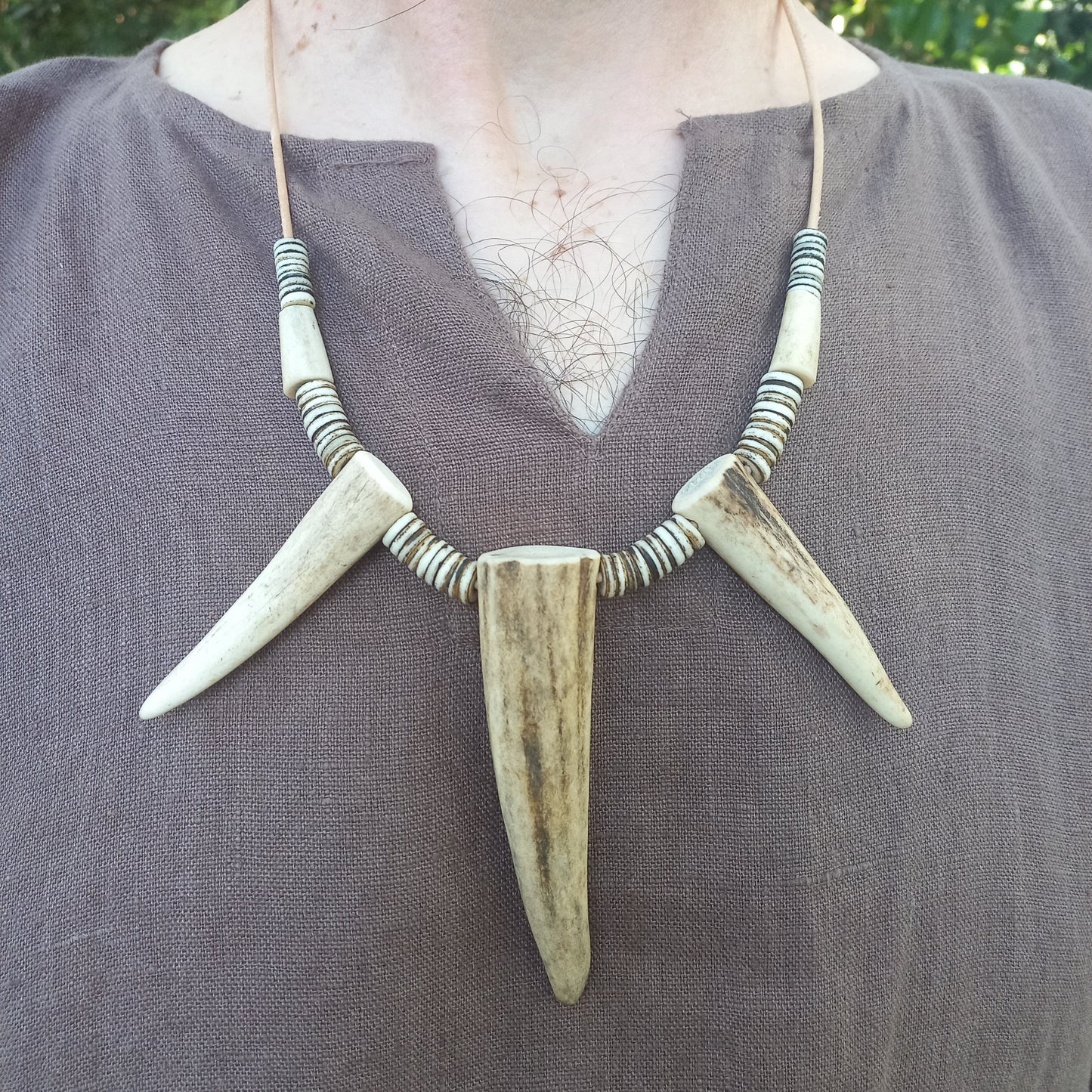 Deer Antler Tip Necklace (A)