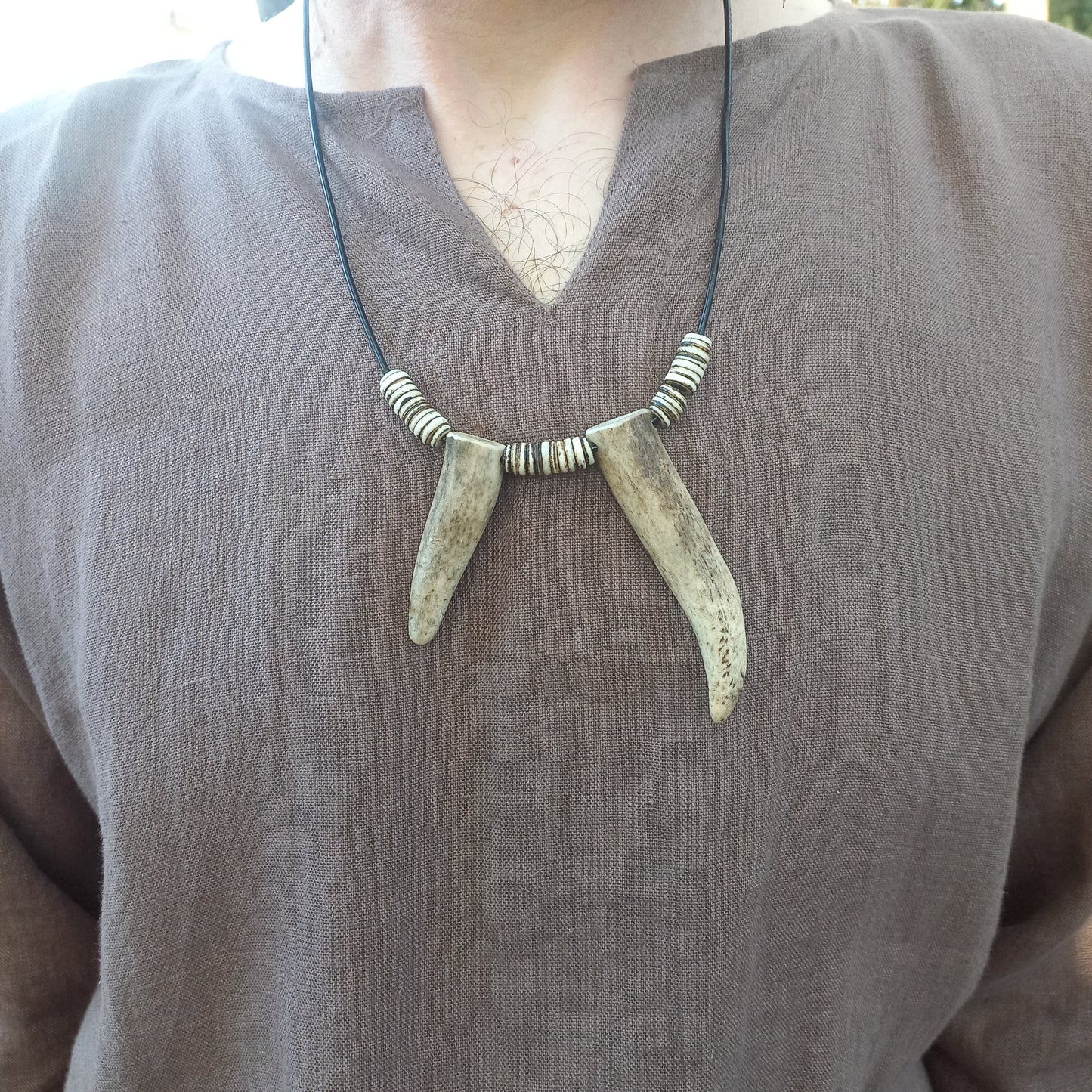 Deer Antler Tip Necklace (B)