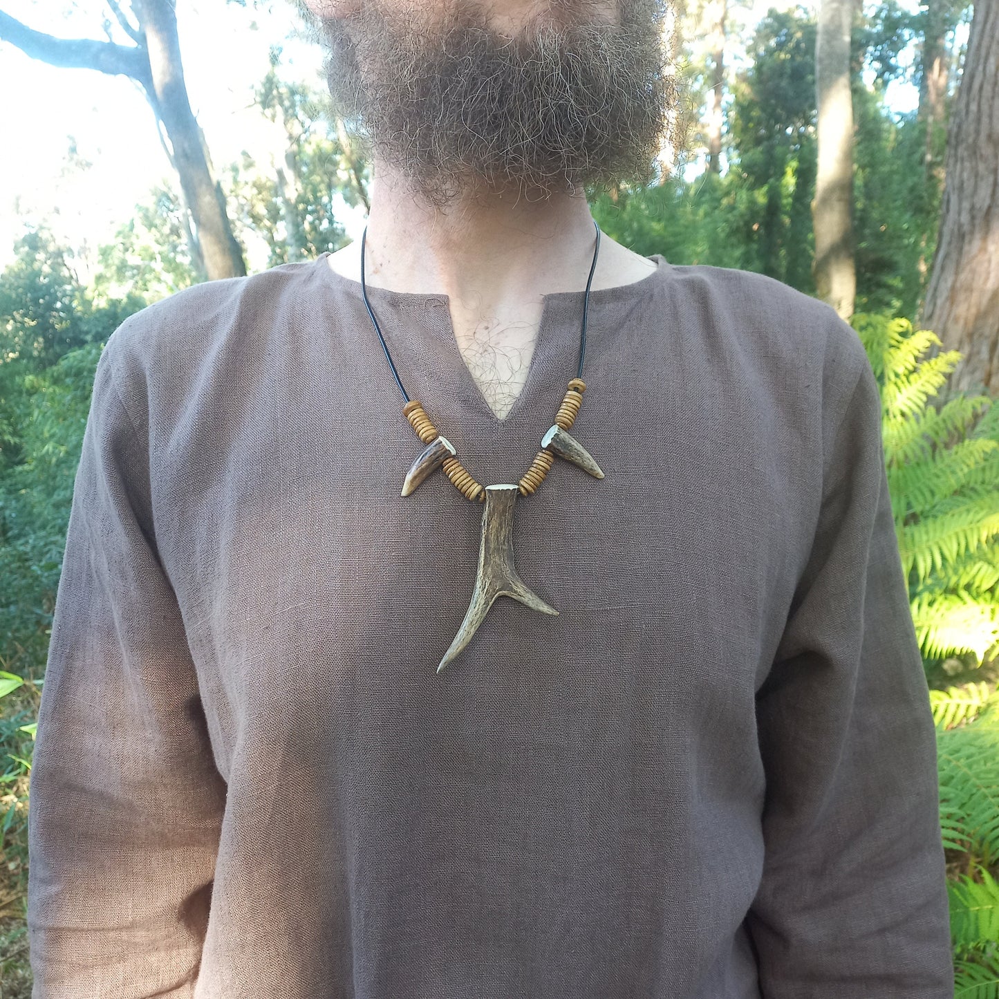 Deer Antler Tip Necklace (C)