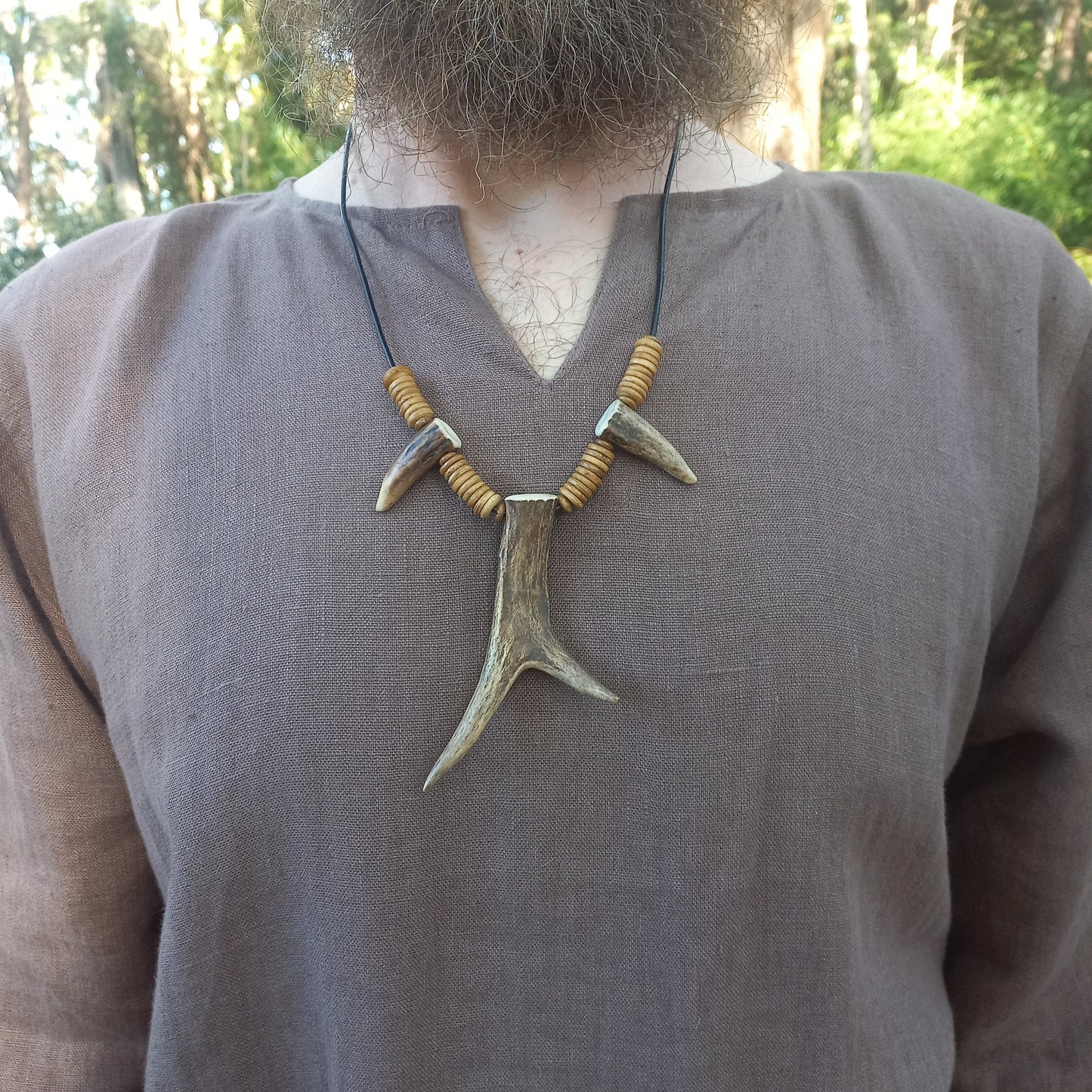 Deer Antler Tip Necklace (C)