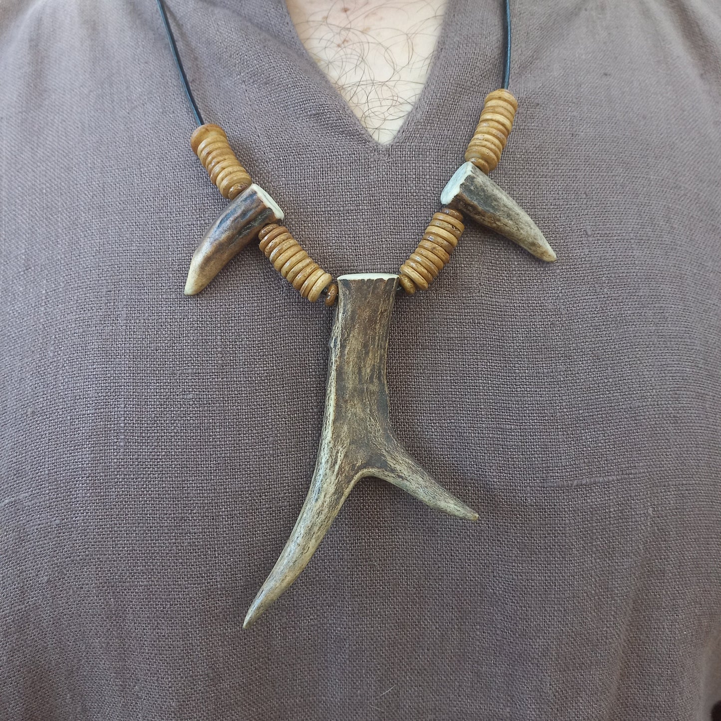 Deer Antler Tip Necklace (C)