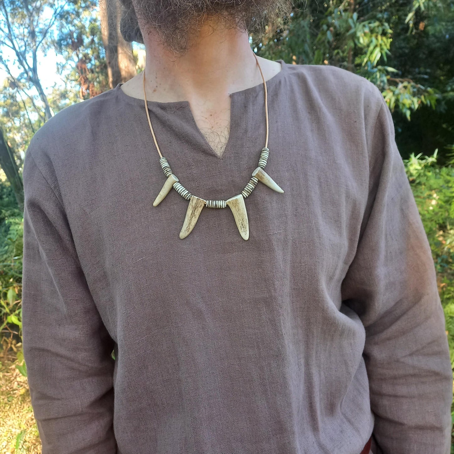 Deer Antler Tip Necklace (I)