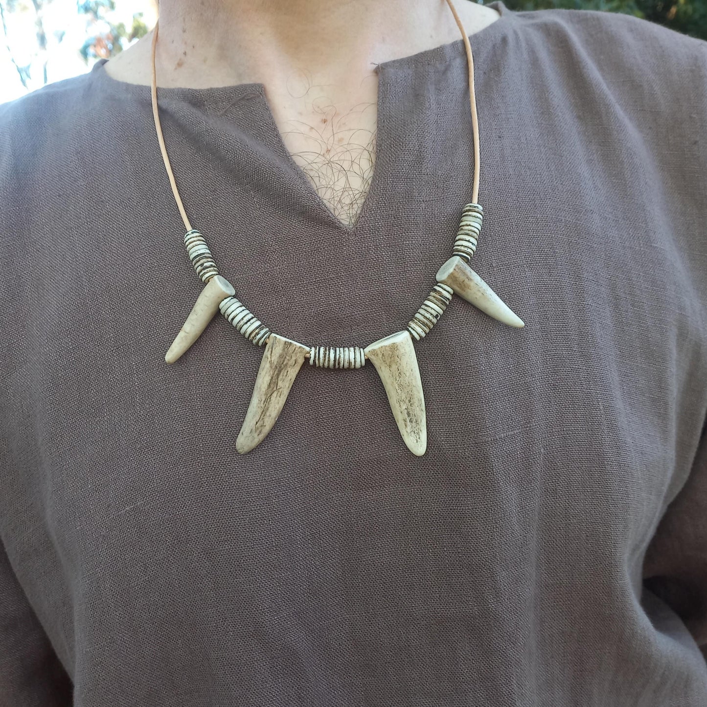 Deer Antler Tip Necklace (I)