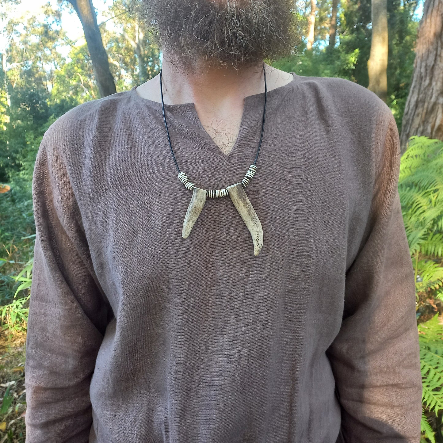 Deer Antler Tip Necklace (B)