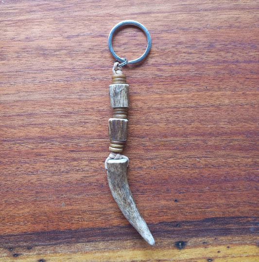 Deer Antler Tip Keychain